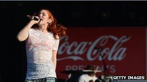 Katy B performs at the London 2012 Olympic Torch Relay Finale Concert in London’s Hyde Park, presented by Coca-Cola