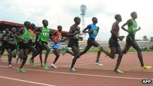 Running event at the Nyayo Stadium in Nairobi in 2012