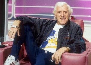 Jimmy Saville on the set of Jim'll Fix It