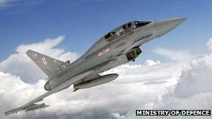 RAF's advanced Typhoon fighter jet