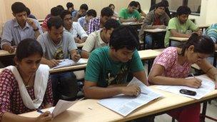 Students taking extra classes for test