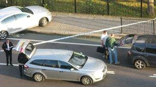 Police cordon after Mark Duggan shooting