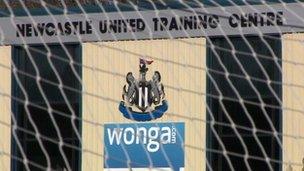 Wonga sign at Newcastle United training ground