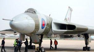 Vulcan Bomber XH558 at Robin Hood Airport