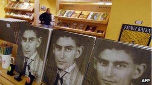 Kafka books on sale in Prague