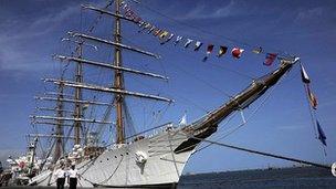 The Libertad docked at the port of Tema, outside Accra, Ghana. 14 Oct 2012