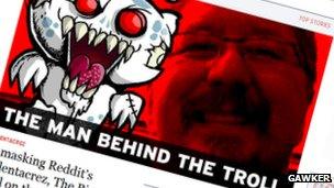 Screenshot of Gawker story