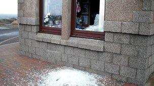 Smashed window