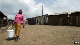 Woman in Kibera slum in Nairobi