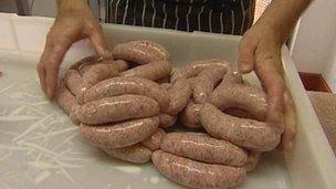 Lincolnshire sausages