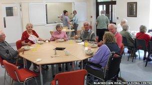 Dining room at Blackdown Healthy Living Centre