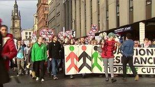 STUC march in Glasgow