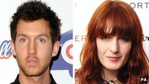 Calvin Harris and Florence Welch