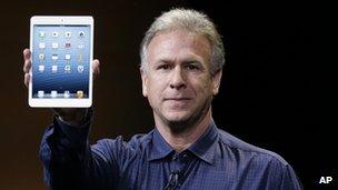 Apple's Phil Schiller with new iPad Mini