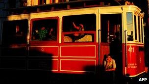 Tram in Istiklal