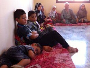 A Syrian family who have sought refuge in Lebanon