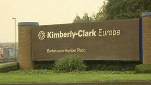 Kimberly Clark sign