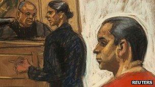 Court sketch of Gilberto Valle, New York, New York 25 October 2012