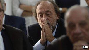 Bernardo de Bernardinis, deputy chief of Italy's Civil Protection Department, in court