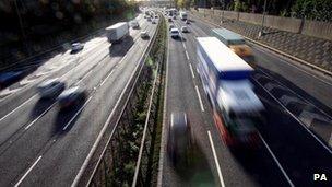 A general view of traffic on a motorway