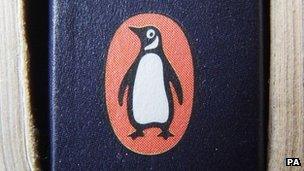 Penguin logo on a book