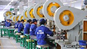 NVC Lighting production line in China