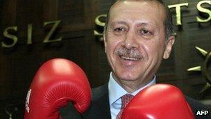 Prime Minister Erdogan after meeting Turkish Olympic boxing team in June 2012