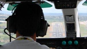 Pilot approaching Guernsey Airport