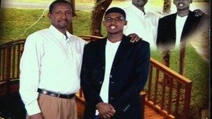 Mahdi Hashi with his father Mohamed