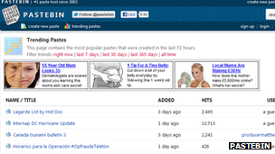 Pastebin trending pastes