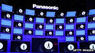 Panasonic TVs on display