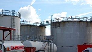 Fuel storage tanks in Guernsey