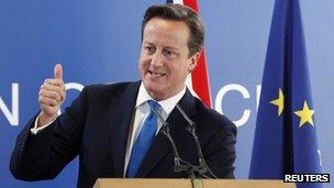 UK PM David Cameron in Brussels. File photo