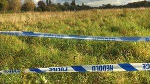 Police search in fields