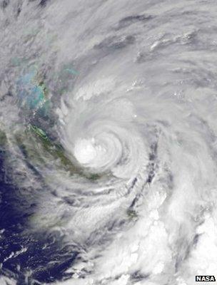 Satellite image of Hurricane Sandy (Image: Nasa)