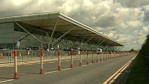 Exterior view of Stansted Airport