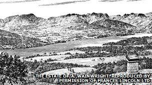 The first sketch from Alfred Wainwright's Pictorial Guides. Copyright: The Estate of A. Wainwright. Reproduced by permission of Frances Lincoln Ltd