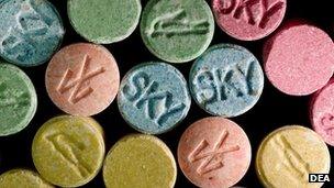 Ecstasy pills from government handout