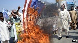 A protest against US drone attacks in Multan, Pakistan, on 25 October, 2012