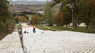 Work in progress on the slope