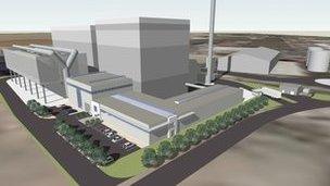 Artist impression of the Hull biomass plant