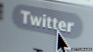 Twitter accessed on a computer