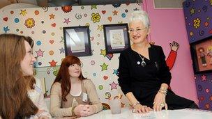 Jacqueline Wilson speaks to young people at Seven Stories