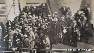 Guernsey football fans travelling to Jersey by boat in the 1930s