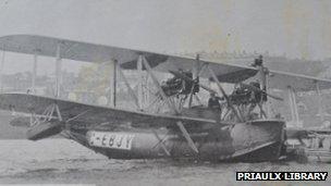 A seaplane in Guernsey waters