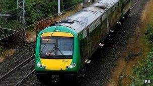 London Midland train in West Bromwich