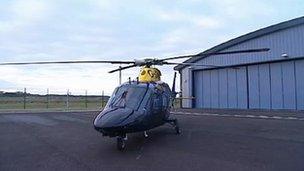 The Dyfed-Powys Police helicopter