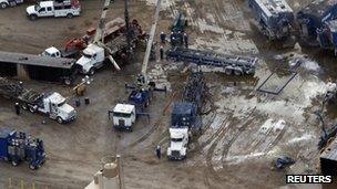 Oil fracking operation in North Dakota