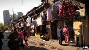 A neighbourhood in Shanghai, China, 12 November 2012