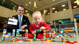 Head of Danske Bank UK and Ireland Gerry Mallon welcomes the name change with Karis MacLean, 3.